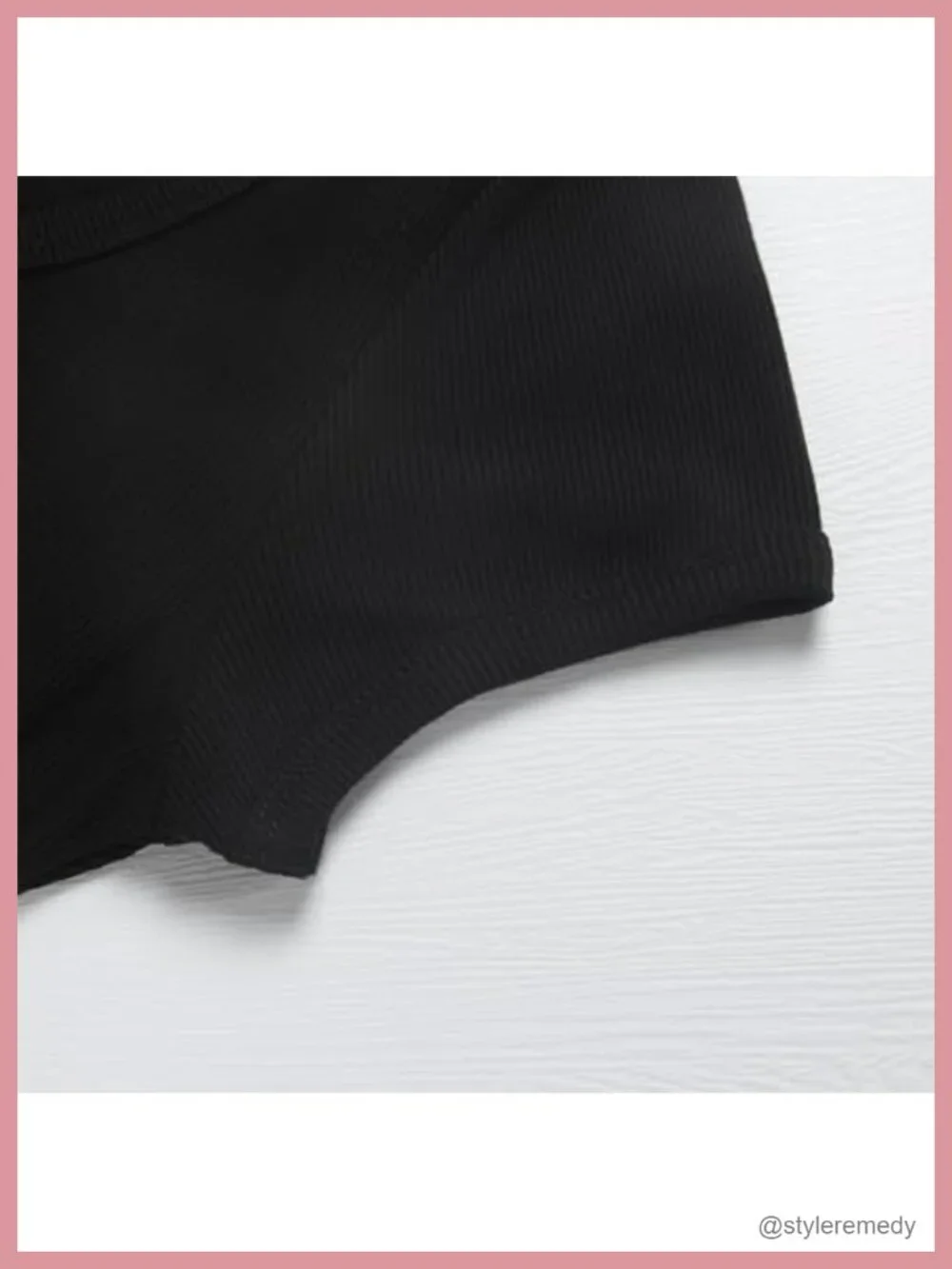 Ribbed Knit V Neck Scoop Neck Crop Top Short Sleeve Form Fitting